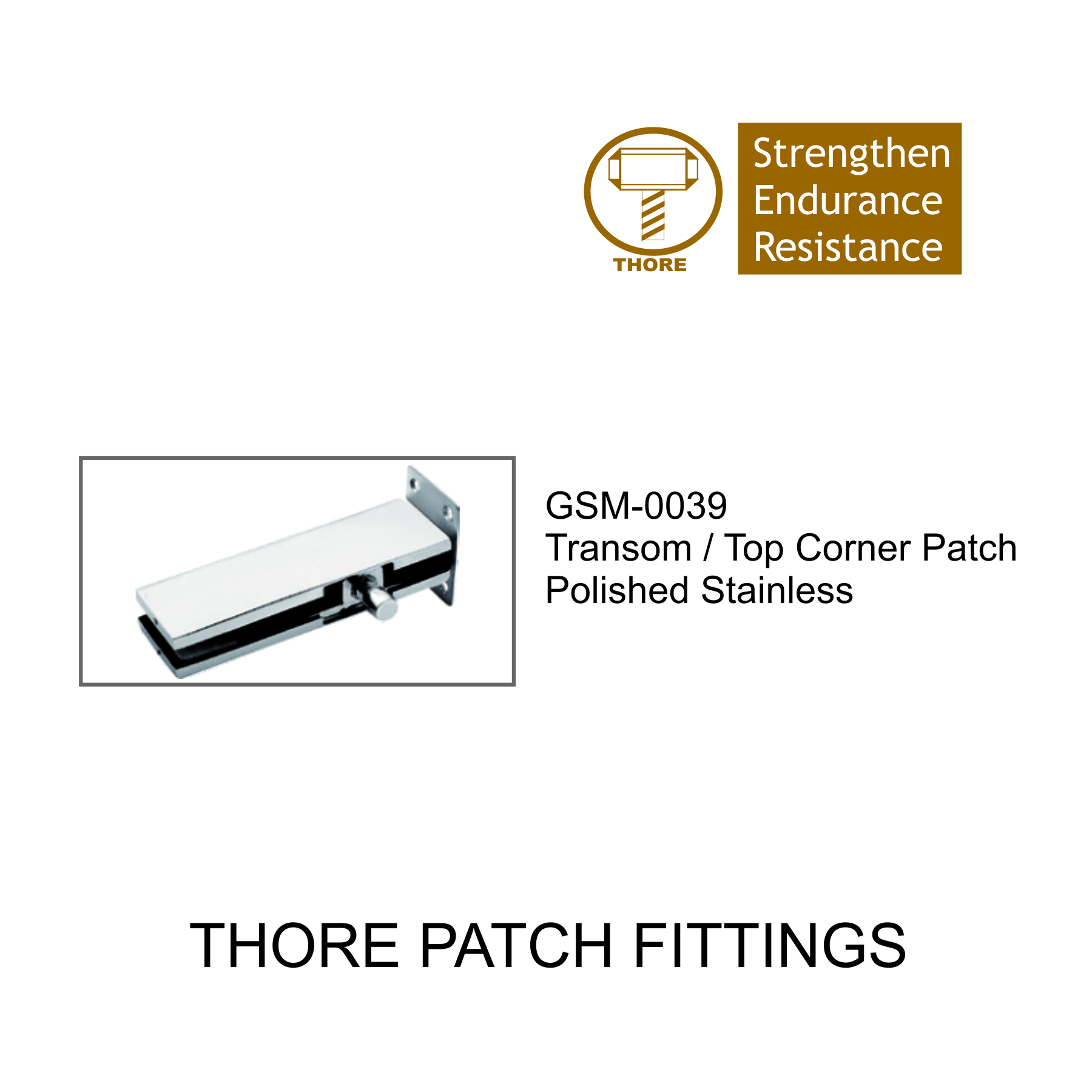 TOP CORNER PATCH-THORE